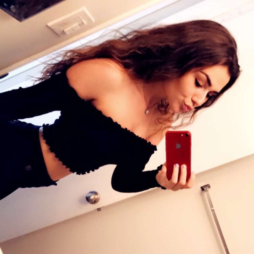 Black Longsleeve Shoulderless Crop Top